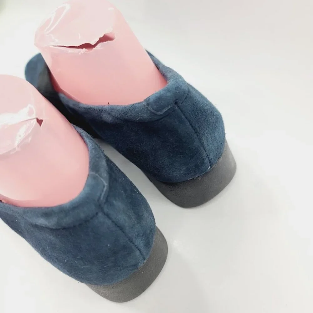 Clark Women's Royal Blue Daelyn Villa‎ Suede Wedge Mary Jane Shoes Size 10